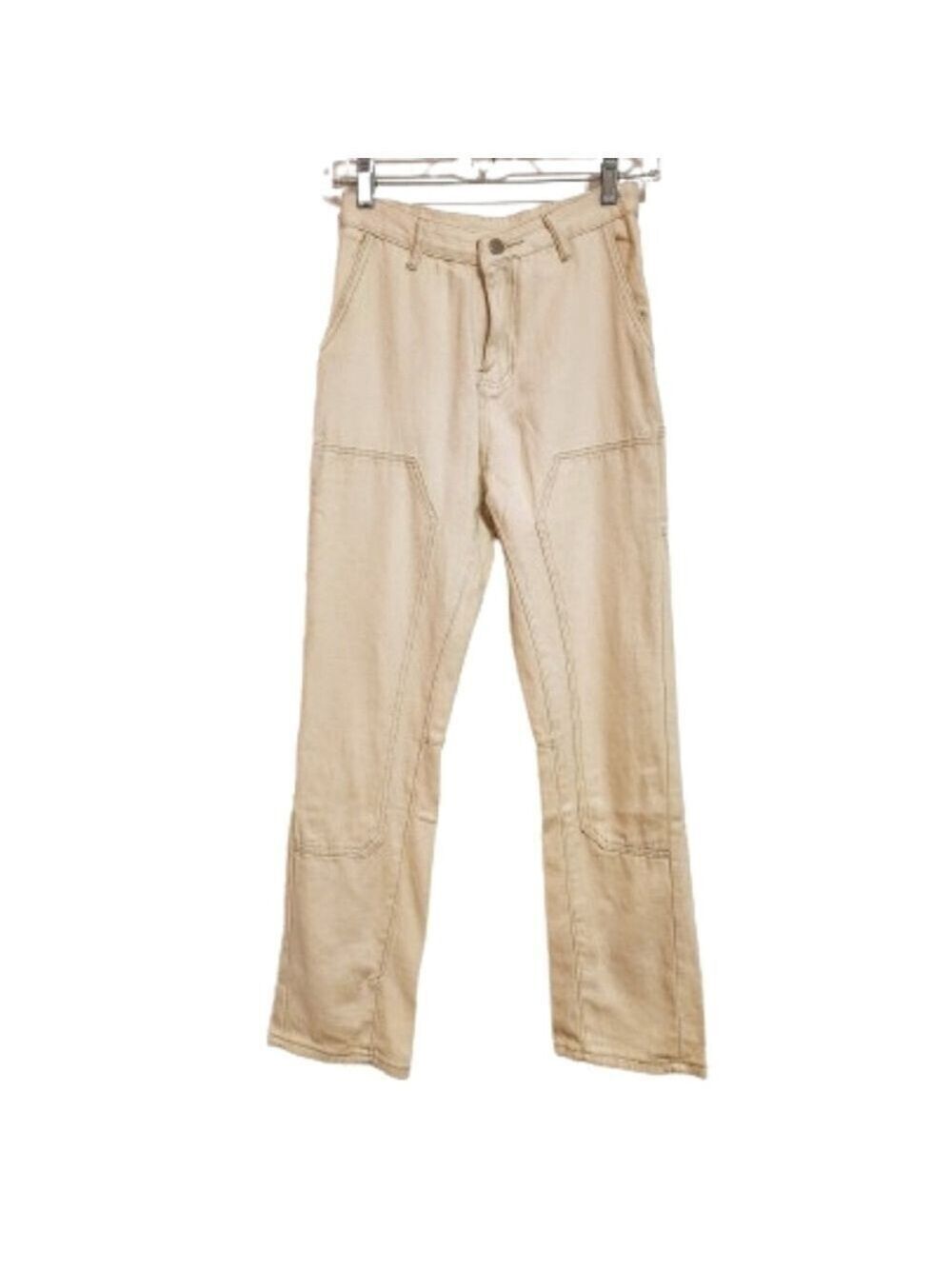 Solado Cargo Carpenter Jeans Beige Double Knee X Small